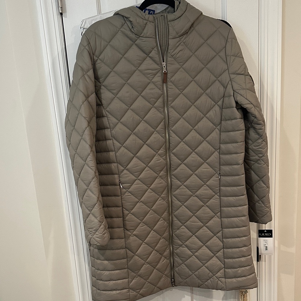 Ralph Lauren Quilted Green Puffer Coat